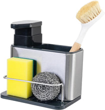 Load image into Gallery viewer, Soap Dispenser And Sponge Holder - Stainless Steel