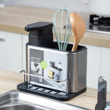 Load image into Gallery viewer, Soap Dispenser And Sponge Holder - Stainless Steel