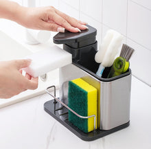 Load image into Gallery viewer, Soap Dispenser And Sponge Holder - Stainless Steel