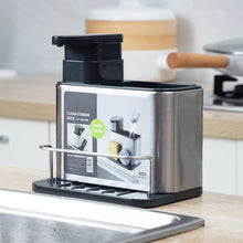 Load image into Gallery viewer, Soap Dispenser And Sponge Holder - Stainless Steel