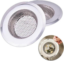 تحميل الصورة في عارض المعرض، Metallic kitchen drain strainer with perforated design on a white background