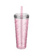 Load image into Gallery viewer, Sparkle Glass Cup with Straw - 750 ml.