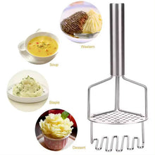 Load image into Gallery viewer, Spatulas/Utensils - Stainless Steel Potato Masher - Double Press Potato Masher