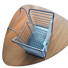Load image into Gallery viewer, Cutlery Holder - 2 Compartments & Hooks Organizer - Square Double Grid Knife and Fork Holder - Metal Utensil Drying Rack