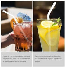 Load image into Gallery viewer, Straws - Reusable Drinking Glass Straws For Drinks - Set of 6