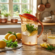 Load image into Gallery viewer, Brown transparent textured jug with lid and handle