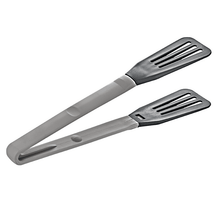 Load image into Gallery viewer, Light-coloured tongs with slotted heads