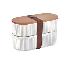 تحميل الصورة في عارض المعرض، Food Storage Container - Set of 2 Acrylic containers with Wooden lid ( 1000 ml. + 2000 ml. )