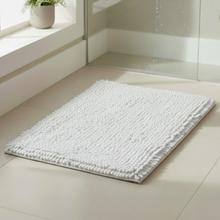 تحميل الصورة في عارض المعرض، Absorbent Luxury Chunky Chenille Bathroom Rug (50x80cm - 1,000 grams) | Ultra-Soft Non-Slip Bath Mat - White