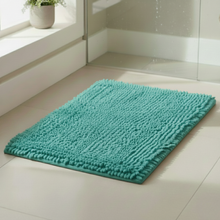 تحميل الصورة في عارض المعرض، Absorbent Luxury Chunky Chenille Bathroom Rug (50x80cm - 1,000 grams) | Ultra-Soft Non-Slip Bath Mat - Turquoise