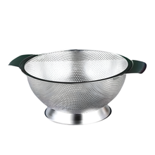 تحميل الصورة في عارض المعرض، 26cm Stainless Steel Mesh Colander Basket | Fine Strainer & Rice Drainer - Silver