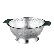 تحميل الصورة في عارض المعرض، 26cm Stainless Steel Mesh Colander Basket | Fine Strainer & Rice Drainer - Silver