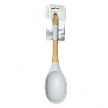 Load image into Gallery viewer, Spatulas/Utensils - Silicone Cooking Spoon with Wooden Handle - Heat Resistant Silicone Kitchen Spoon for Cooking, Serving, Basting, Mixing