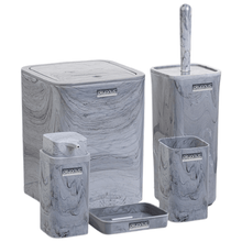 Load image into Gallery viewer, Bathroom Accessories Set - 5 Pcs Decor Bathroom Set (Stella Marble) - Solid Frame