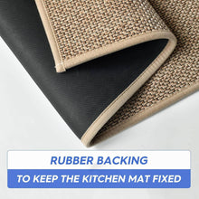 تحميل الصورة في عارض المعرض، Kitchen mat with rubber backing on a white background