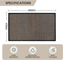 تحميل الصورة في عارض المعرض، Black mat with dimensions and features on a beige background