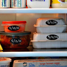 Load image into Gallery viewer, Waterproof Chalkboard Labels Oval Shape includes Liquid White Chalk Marker and 24 Label