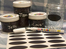 Load image into Gallery viewer, Waterproof Chalkboard Labels Oval Shape includes Liquid White Chalk Marker and 24 Label