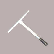 Load image into Gallery viewer, 360-degree rotating squeegee with acrylic handle for cleaning windows and tiles, lightweight design for easy use.