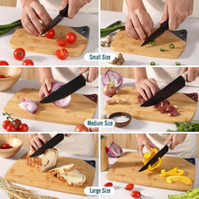 Load image into Gallery viewer, Chopping Board - Wooden with Silicone Hole Hanger Corner - Bamboo Cutting Board