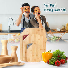 Load image into Gallery viewer, Chopping Board - Wooden with Silicone Hole Hanger Corner - Bamboo Cutting Board