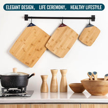 Load image into Gallery viewer, Chopping Board - Wooden with Silicone Hole Hanger Corner - Bamboo Cutting Board