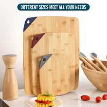 Load image into Gallery viewer, Chopping Board - Wooden with Silicone Hole Hanger Corner - Bamboo Cutting Board