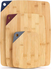 Load image into Gallery viewer, Chopping Board - Wooden with Silicone Hole Hanger Corner - Bamboo Cutting Board