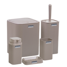 تحميل الصورة في عارض المعرض، طقم اكسسوارات حمام - طقم حمام ديكور 5 قطع ( ستيلا ) - إطار مصمت