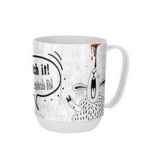 تحميل الصورة في عارض المعرض، Cups/Mugs/Jars/Jugs - Reusable Plastic Funny Cup - 350 ml. Unique design with playful graphics and phrases.