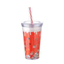 Load image into Gallery viewer, Cups/Mugs/Jars/Jugs - Lime Shake Drinking Tumbler with Straw - 600ml. Cup