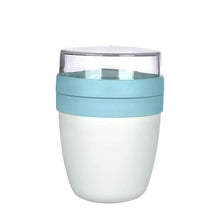 تحميل الصورة في عارض المعرض، Cups/Mugs/Jars/Jugs - Cocktail mix mug - 650 ml with a clear lid and light blue accents.