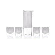 Load image into Gallery viewer, Cups/Mugs/Jars/Jugs - Reusable Set of 5 Acrylic Cups - ( 4 cups x 1.1L Plastic Pitcher with Lid )