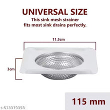 تحميل الصورة في عارض المعرض، Sink Garbage Strainer - Square Hair Catcher for Showers - Kitchen Sink Plug Strainers Drain Hair Catcher Stainless Steel