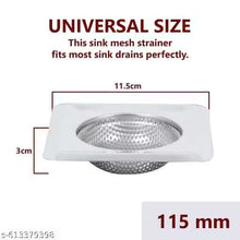 Load image into Gallery viewer, Sink Garbage Strainer - Square Hair Catcher for Showers - Kitchen Sink Plug Strainers Drain Hair Catcher Stainless Steel