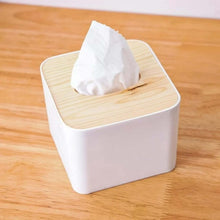 Load image into Gallery viewer, Tissue Box - Square Plastic with MDF Cover - Paper Napkin Holder Case