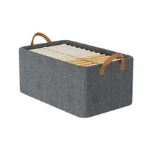 Load image into Gallery viewer, Clothes Organizer – Foldable Storage Box for Storage with Metal Frame (Large) - Grey