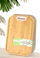 Load image into Gallery viewer, Chopping Board - Wooden with Silicone Handle - Bamboo Cutting Board