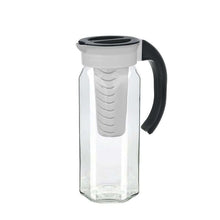 Load image into Gallery viewer, Elegant 1.5 L glass jug with built-in infuser for flavored water, perfect for stylish hydration in any kitchen or dining area.