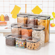 Load image into Gallery viewer, Food Storage Containers Set - Acrylic Sealed/Airtight Square Food Jars Chef box - 2100 ml.