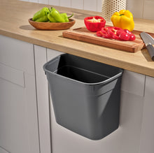 Load image into Gallery viewer, Hanging Bin Over Door Wrap Organizer for Cabinet with Soft-grip Hook - Dark Grey