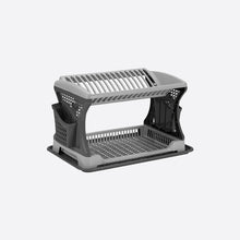 Load image into Gallery viewer, Dish Drying Rack for Kitchen Counter - Plastic Dish Drainer with Cutlery Holder