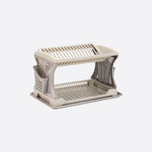 Load image into Gallery viewer, Dish Drying Rack for Kitchen Counter - Plastic Dish Drainer with Cutlery Holder