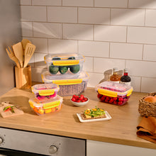 Load image into Gallery viewer, Food Storage Containers - Plastic Sealed Rectangular set of 3 (1400 - 2300 - 4000 ml)