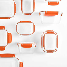 Load image into Gallery viewer, Food Storage Containers - Plastic Sealed Square Set of 3 (500 - 900 - 1500 ml )