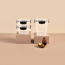 Load image into Gallery viewer, Food Storage Containers - Plastic Sealed Rectangular Set of 5 (400 - 800 - 1400 - 2300 - 4000 ml)