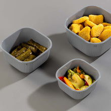 Load image into Gallery viewer, Food Storage Containers - MicroSafe Square stripe (1100 ml.) with Lid