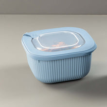 Load image into Gallery viewer, Food Storage Containers - MicroSafe Square stripe (1800 ml.) with Lid