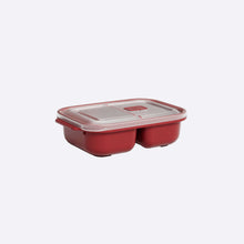 تحميل الصورة في عارض المعرض، 2-Piece "Heat'n Go" Divided Food Storage Container Set (600ml) | Microwave Safe Lunch Box with Steam Vent - Red