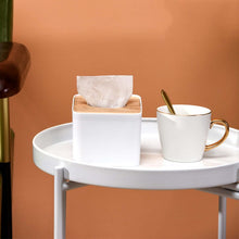 Load image into Gallery viewer, Tissue Box - Square Plastic with MDF Cover - Paper Napkin Holder Case